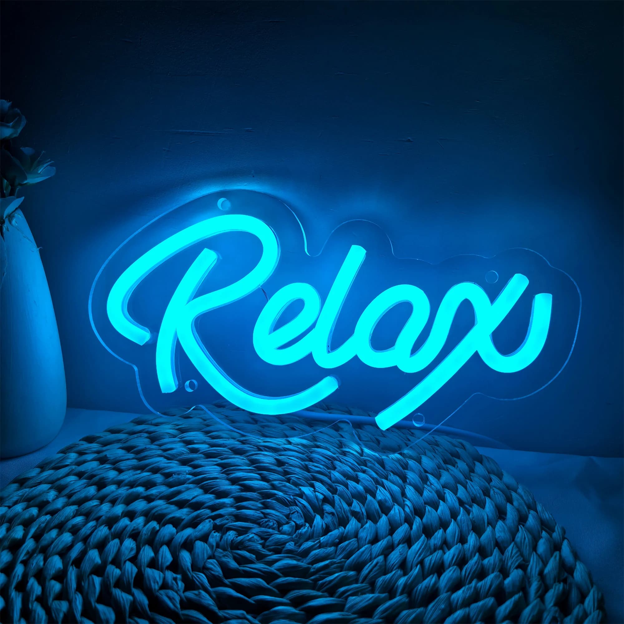 Insegna al Neon LED 'Relax', Luce Decorativa da Parete, Alimentata USB, Illuminazione Notturna per Camera da Letto, Regalo per Feste di Compleanno