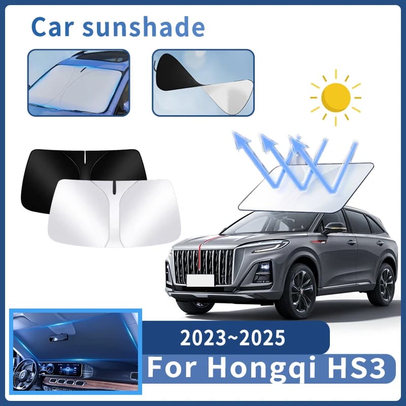 Ricambi Auto per Hongqi HS3 2023 2024 2025 parasole parabrezza protezione solare copertura termica estate accessori interni Auto parasole