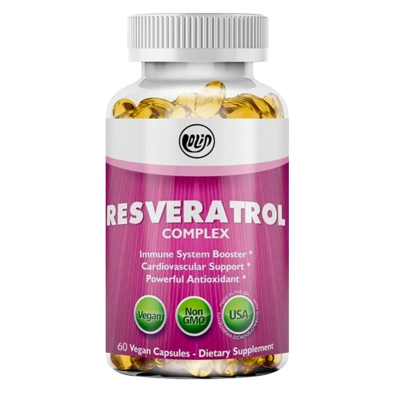 Trans Resveratrol Antioxidant Supplement, Containing Vitamin C and Polyphenol Complex, 60 Vegetarian Capsules