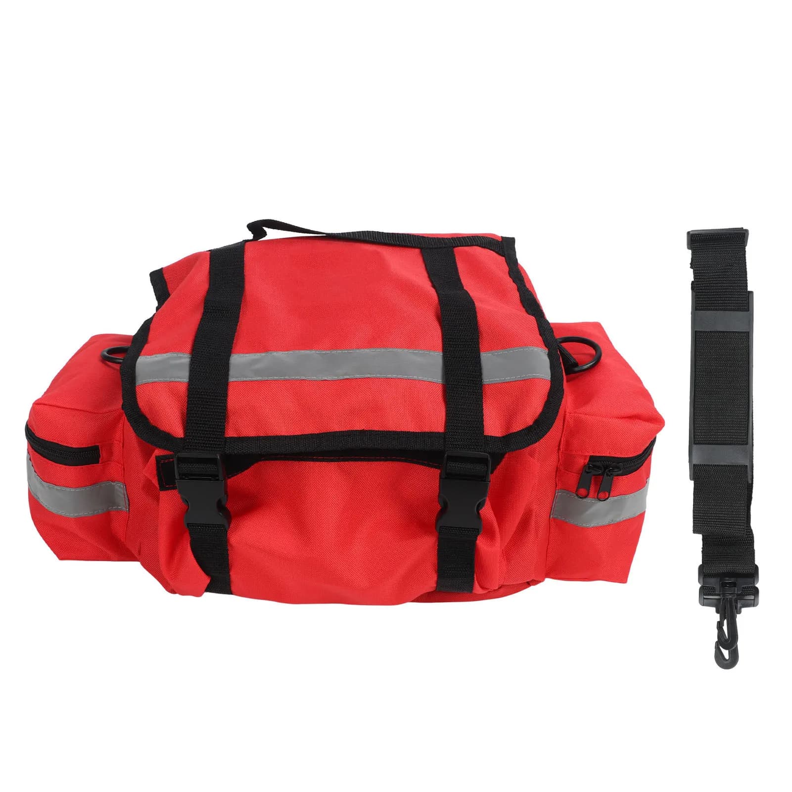 Borsa per il primo soccorso Borsa per il primo soccorso Borsa di emergenza di grande capacità Borsa per attrezzatura antincendio con tracolla per forniture di emergenza Rosso