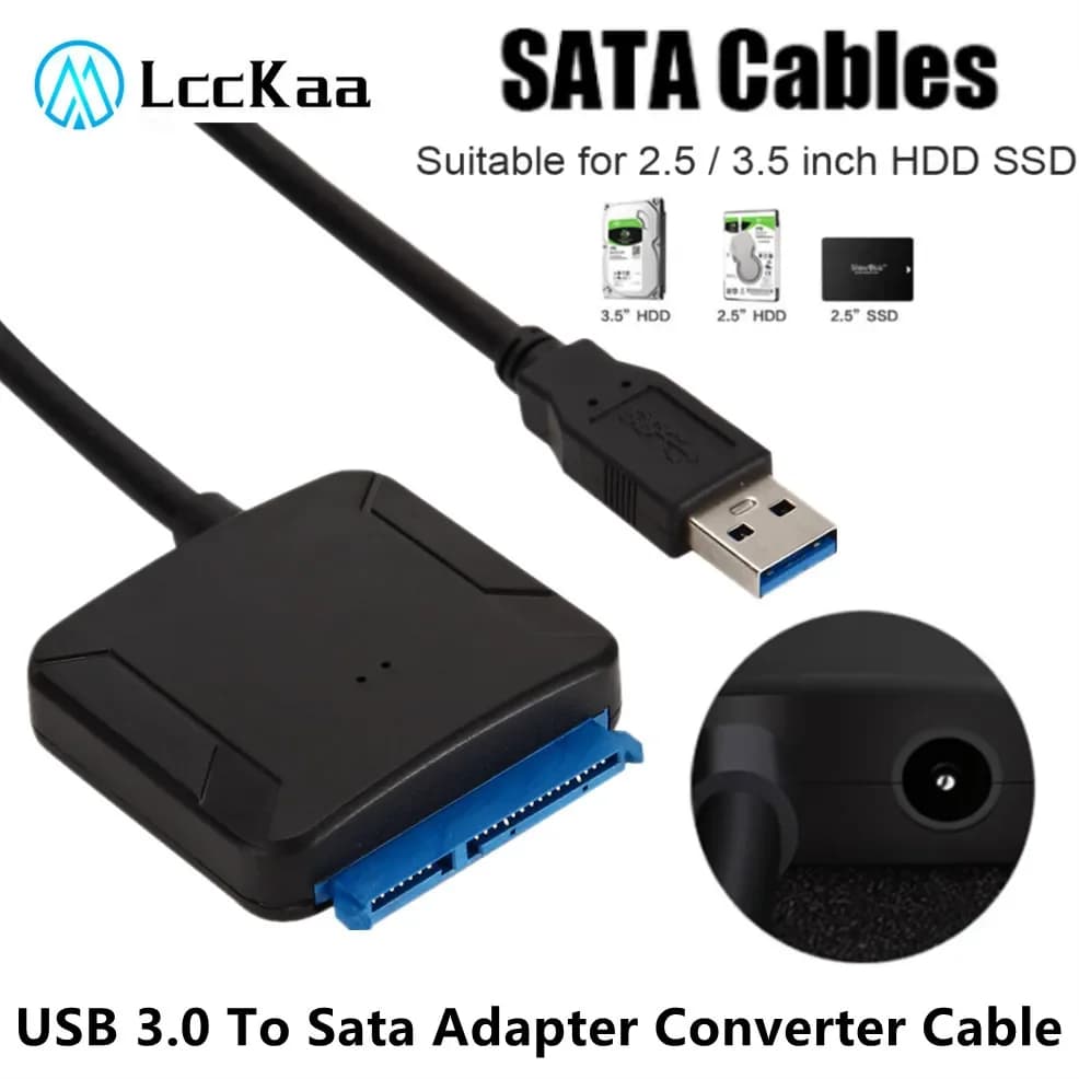 Cavo USB 3.0 a SATA Cavo adattatore SATA a USB 3.0 Supporto da 2,5/3,5 pollici SSD esterno HDD Adattatore Disco rigido Accessori per laptop