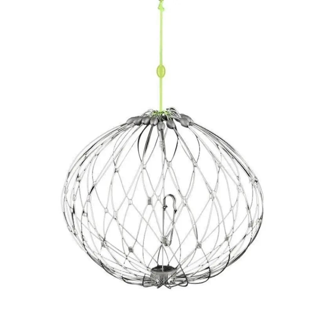 Steel Wire Fishing Net Cage Automatic Open Closing Durable Mesh Wire Crab Trap Portable Design Saltwater Resistant