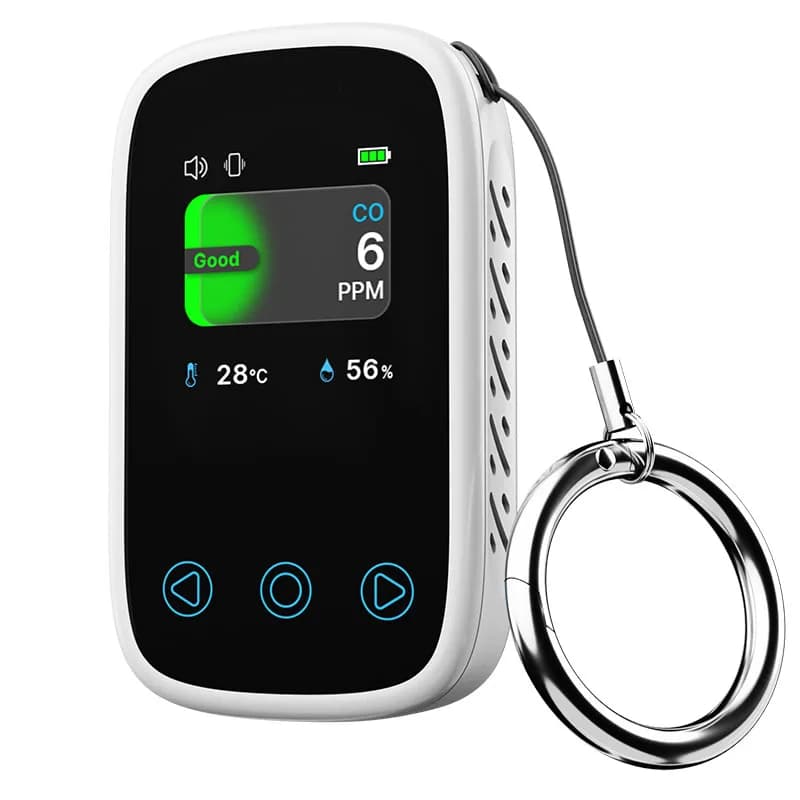 Travel Security CO Sensor Alarm High Sensitive CO mo ni tor Alarm Touch Button Carbon Monoxide Detector for Travelers Gift