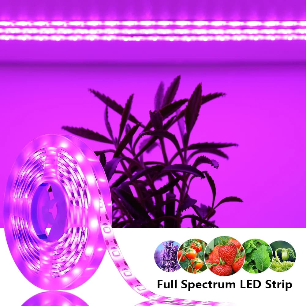 5V USB Led Pianta Coltivazione Luce 3M Spettro Completo Idroponico Coltiva Le Lampade Piante Da Interno Serra Fiori Semi Phyto Lampada Striscia