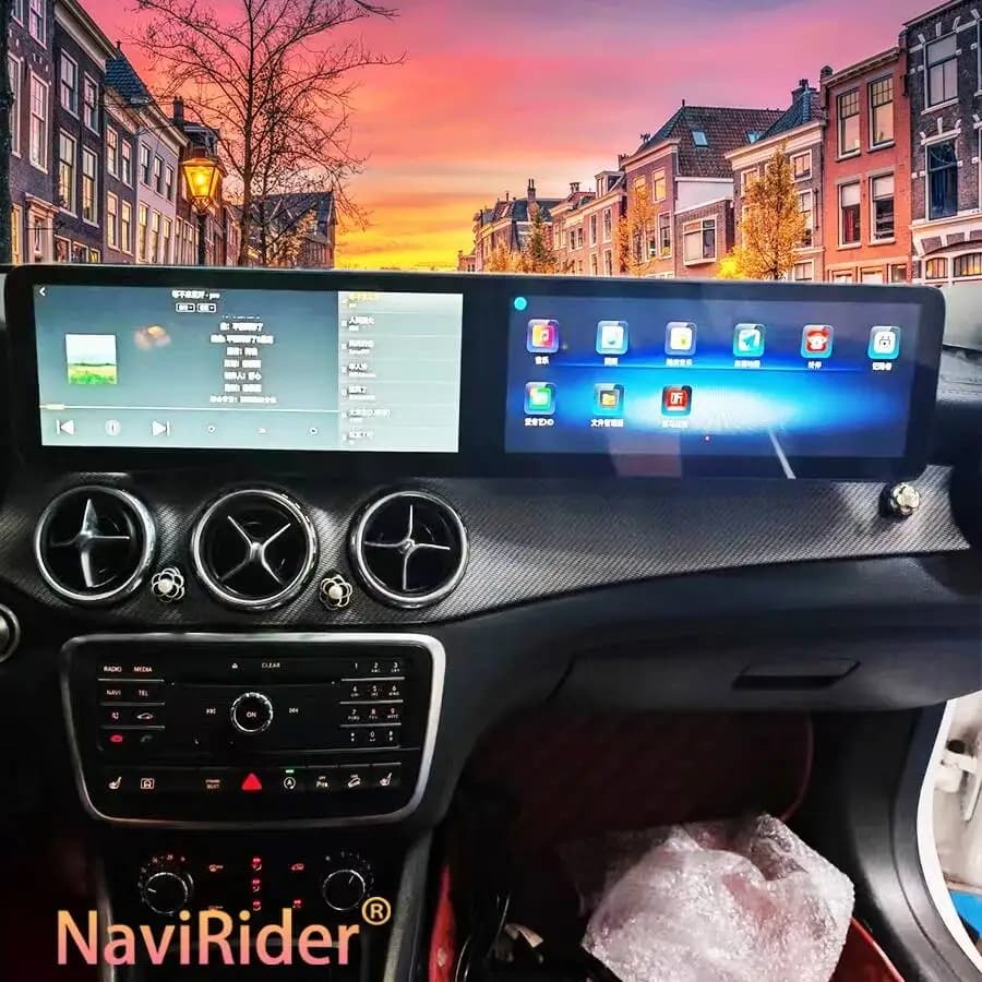 Lhd 12.3+12.3" Dual Screen For Mercedes Benz GLA A CLA NTG 2015-2019 Android Wireless Carplay Bluetooth Car Radio Head Unit 4G