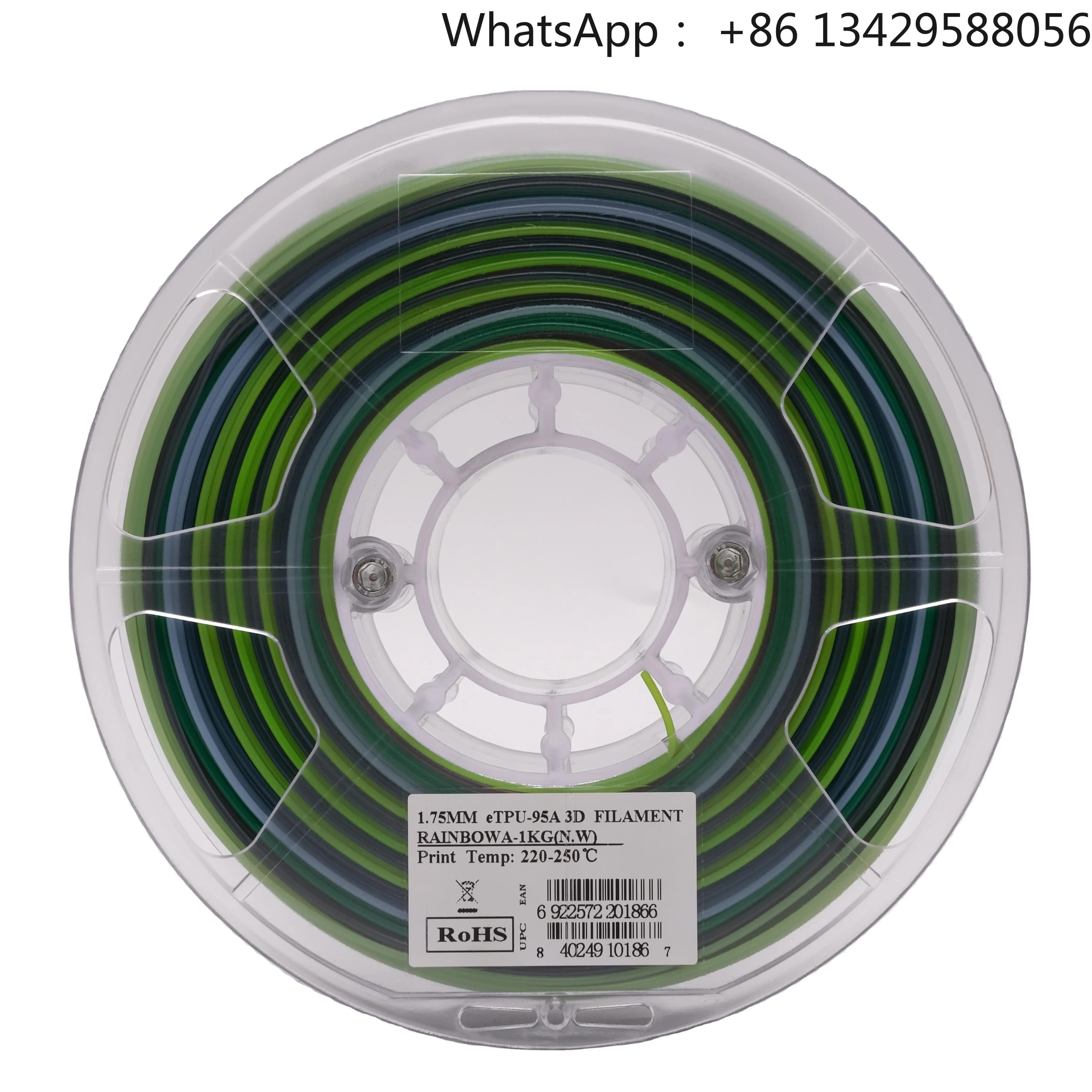 Filamento TPU Arcobaleno per Stampante 3D 1.75mm 1kg Filamento PLA