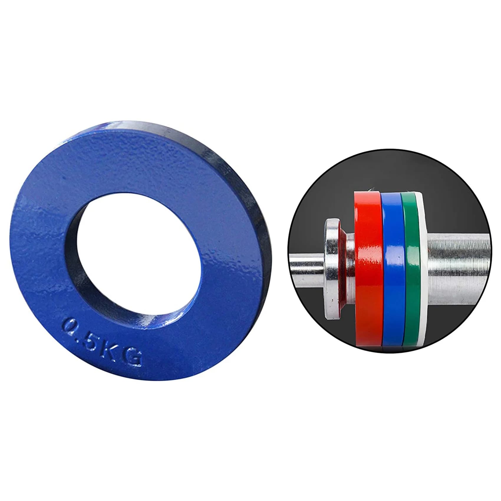 Sports Braided Weights, Mini Strength Training Weight Discs, Precise Disc Accessories, Blue 0.5Kg