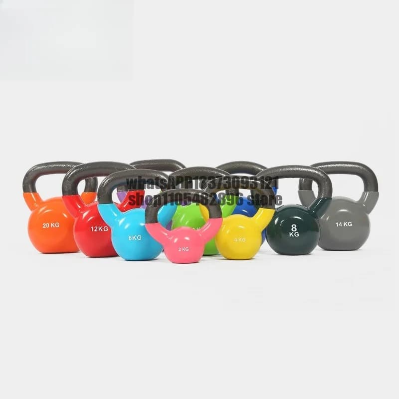 Solid Cast Iron Dipped Kettlebell Fitness Pot Dumbbell Men and Women Squat Hip Lift Home KettleBell Ball