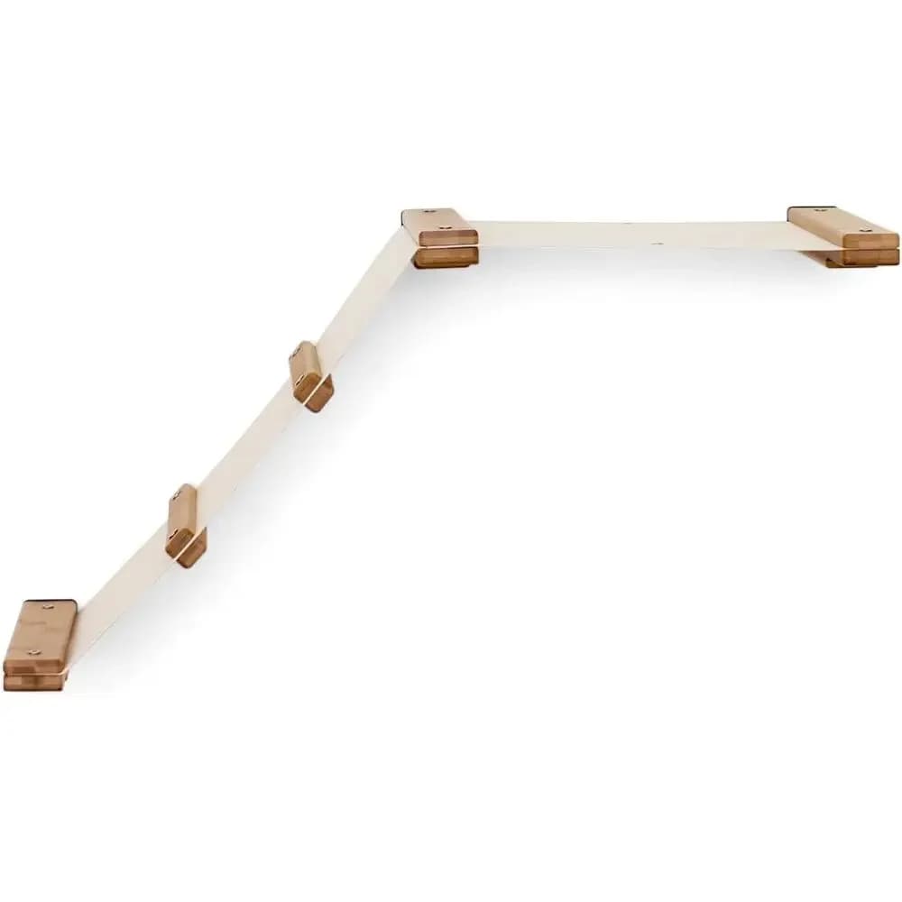 Wall-Mounted Cat Tree with Hammock, Bamboo Steps, and Lounger - Premium Cat Furniture