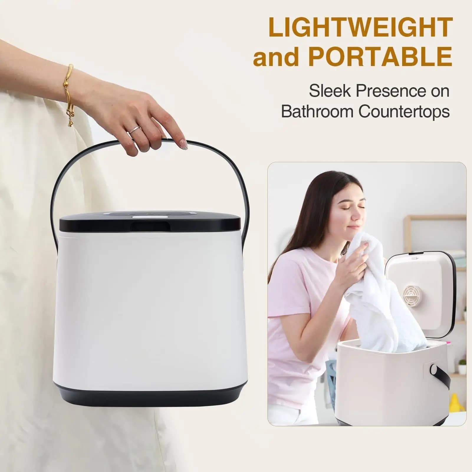 Secchio Scaldasalviette 2-in-1 Multifunzionale e Resistente, Secchio per Spa da 16L per Riscaldare Asciugamani e Coperte
