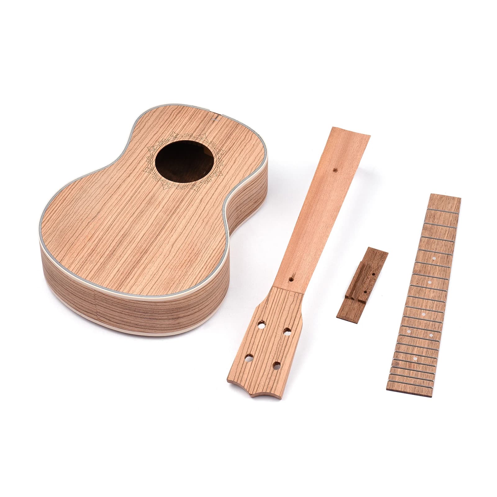 Kit fai da te per ukulele da 26 pollici Ukulele 4 corde per chitarra Hawaii Set fai da te Pannello in legno Tastiera in palissandro con corde di pioli Bri