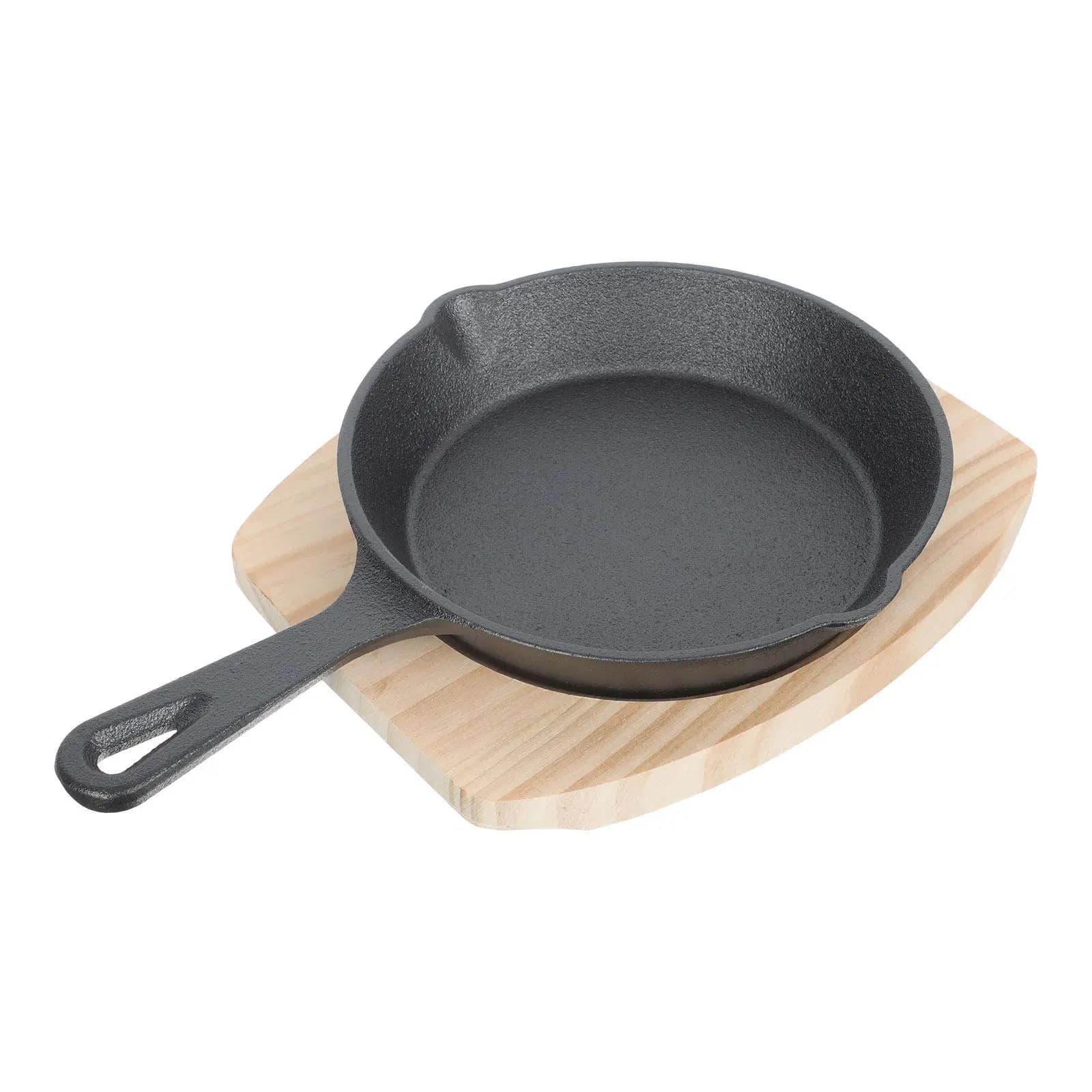 Set di Padelle in Ghisa con Impugnatura Antiscivolo, Accessorio da Cucina per Uova Fritte, Pancake, Bacon, Hamburger, Bistecche, Cucina all'Aperto