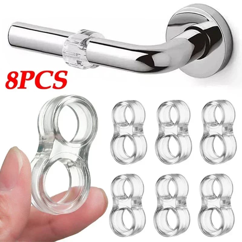 1/8PCS Maniglia per porta in silicone Fermaporta Protezione da parete Anti-collisione Manopole per porte di sicurezza per bambini Trasparente Ammortizzante Anello Pad Buffer
