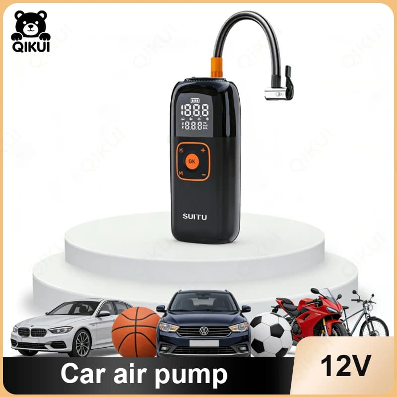 Compressore d'Aria Portatile Intelligente Wireless da 19 Bar per Auto, SUV, Pickup, Moto Elettriche, con Funzione di Avviamento d'Emergenza