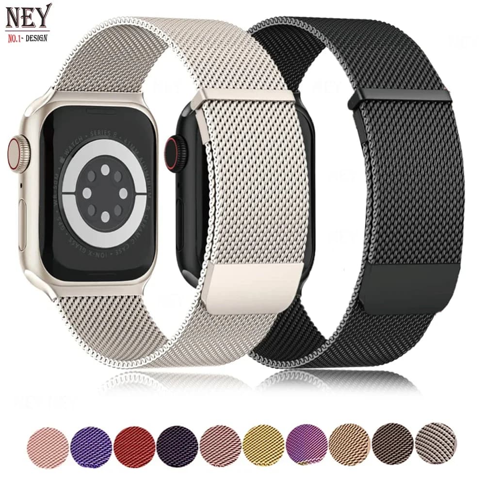 Anello milanese per cinturino apple watch 44mm 40mm 45mm 41mm 42-38-44 mm cinturino ultra 2 49mm cinturini metallici serie iwatch 9 8 7 6 SE 5 4 3