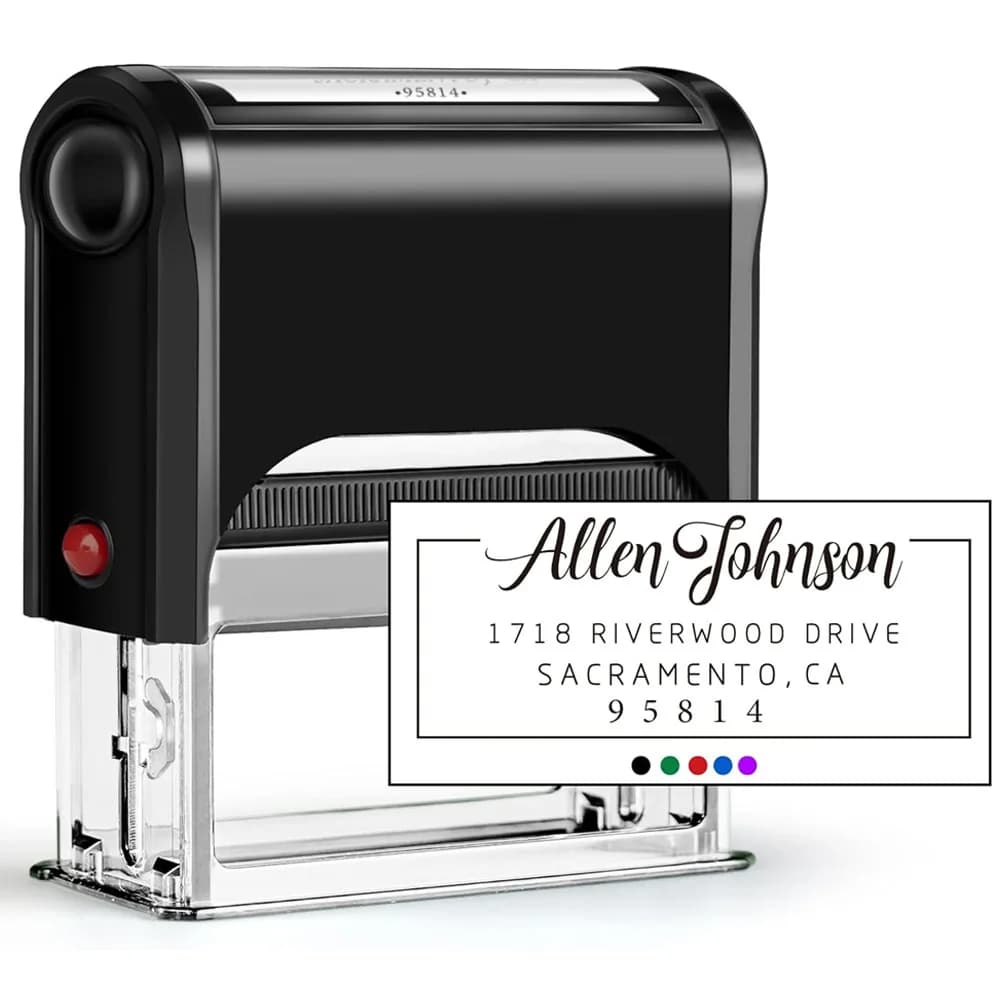 Custom Self-Inking Stamp DIY Rubber Stamp Kit Custom LOGO Personalized Self Inking Business Address Name Number Letter Printing