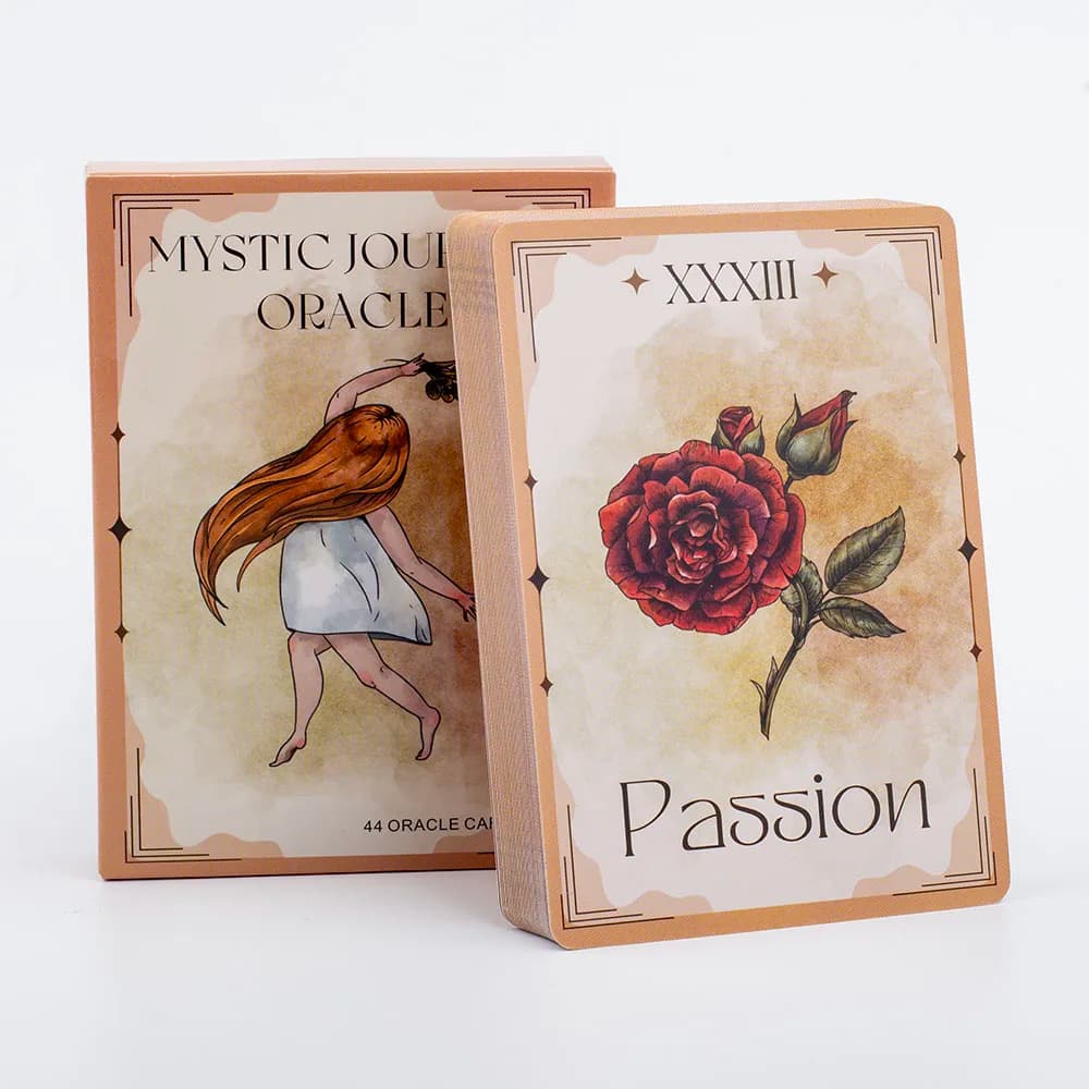 Mystic Journey Oracle Board Game - Mazzo di divinazione spirituale con 44 carte 10,3x7,3 cm Perfetto per la lettura delle carte dei mazzi di carte per feste tra amici