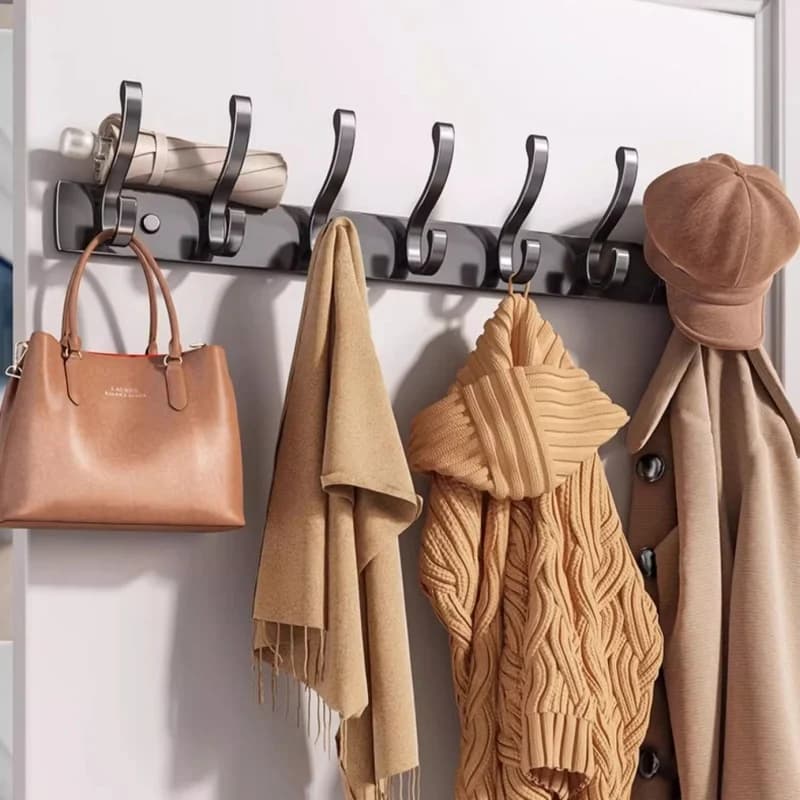 Gancio per accappatoio grigio creativo Gancio per vestiti da bagno bianco Gancio per asciugamani a parete Chiave in alluminio Cappello Appendiabiti per borse Ganci per accappatoio da bagno