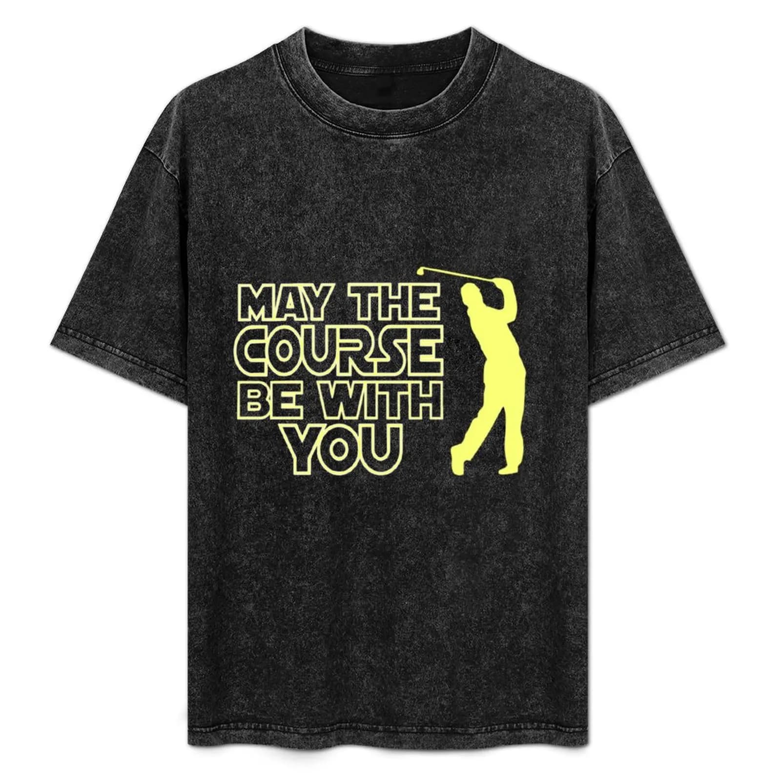May the Course be with You Divertente maglietta da golf in cotone a maniche corte
