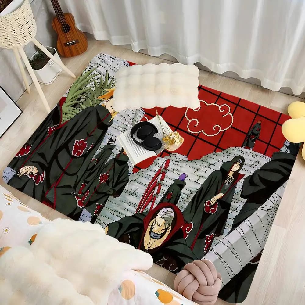Tappetino classico per porta Anime N-Naruto-S-Akatsuki, decorazione per camera dei bambini, camera da letto, balcone, tappetino antiscivolo, tappetino per soggiorno