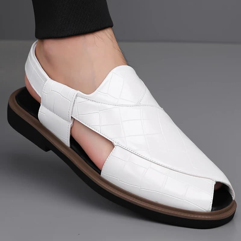 Sandali Romani Estivi da Uomo Traspiranti con Suola Morbida Antiscivolo Comodi Slip-On Casual con Punta Chiusa - 2021