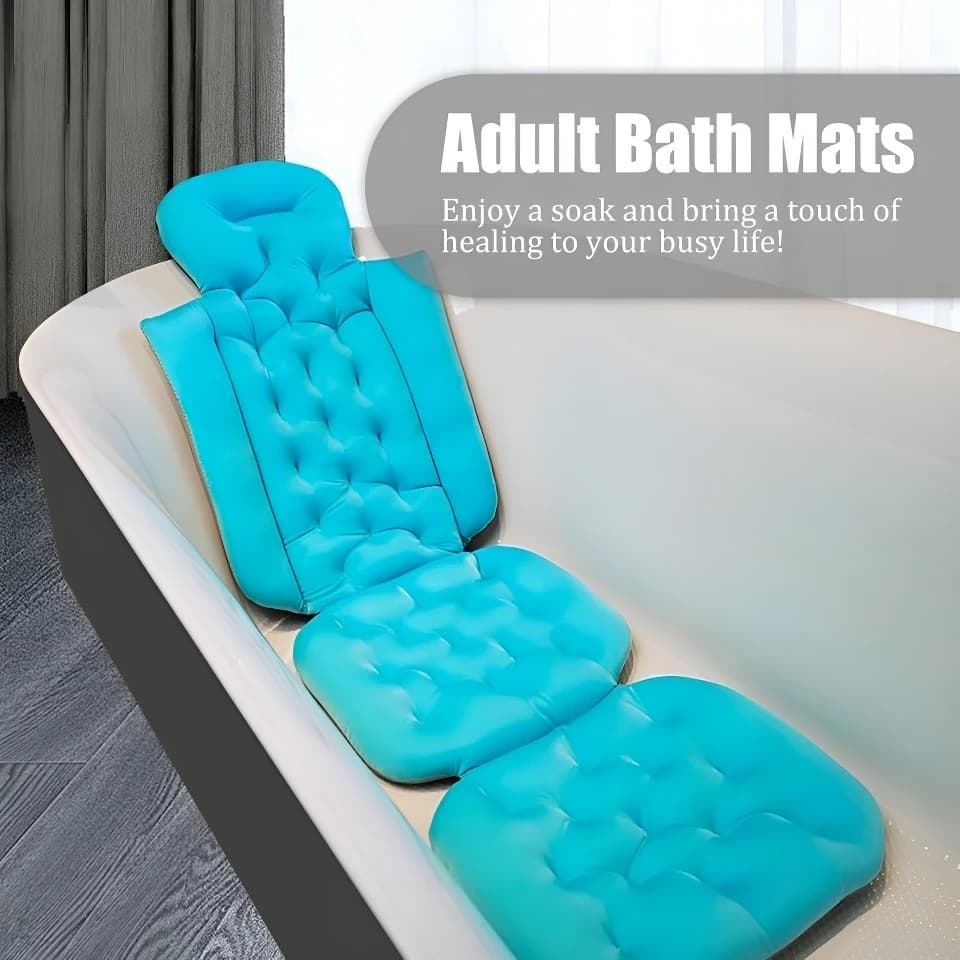 Cuscino da bagno per tutto il corpo per vasca da bagno vasca da doccia ventose antiscivolo 3D Air Mesh cuscino ergonomico per poggiatesta ad asciugatura rapida