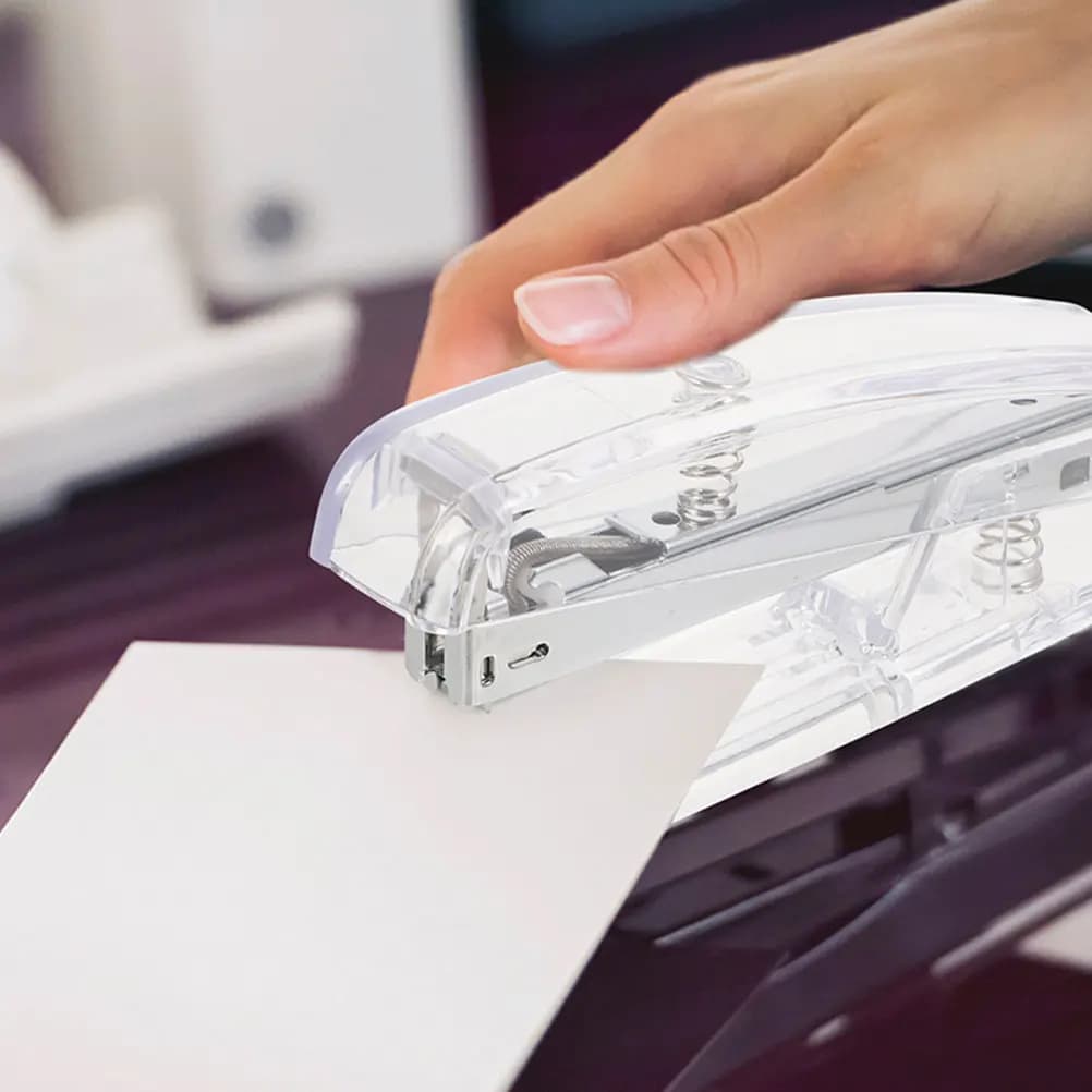 2 Pezzi Mini Cucitrici Portatili Compatte per Ufficio, Cucitrici da Scrivania per Carta, Multifunzione Creativa