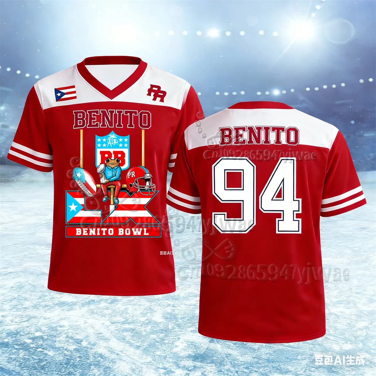Team Benito 94 Sport jersey in Puerto Rico Network Halftime T-shirt summer casual t-shirt for men and women
