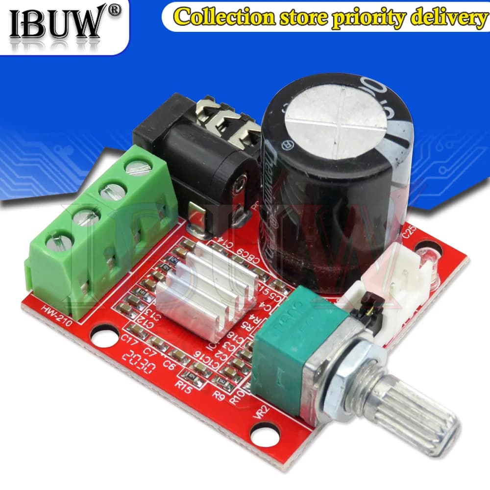 1PCS 12V Mini Hi-Fi PAM8610 Scheda amplificatore audio stereo 2X10W Doppio canale Classe D ROSSO