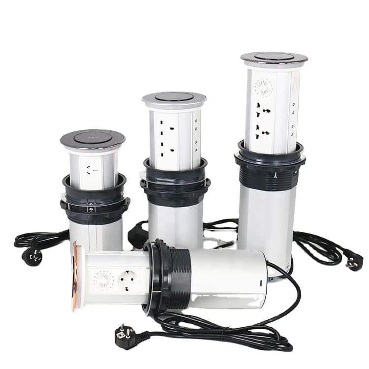 Wifi Smart Life Home using office table extension Electric plug Power tower socket USB-C pop-up kitchen motorized socket