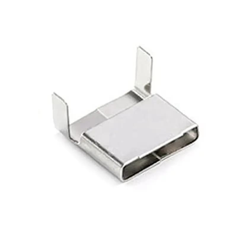 Connettore a fibbia per fascette stringicavo AB06, 100 pz, in metallo, a L, da 19 mm, per avvolgimento e legatura, tipo a denti