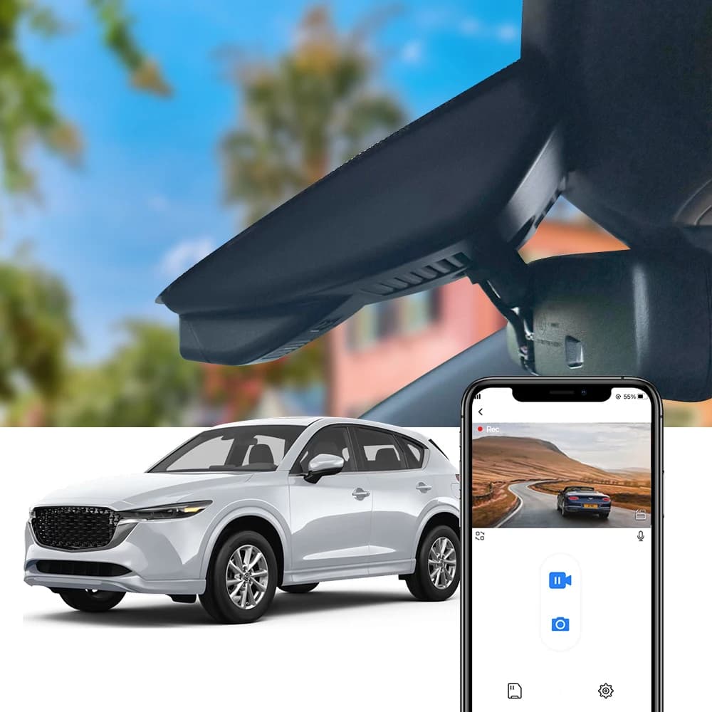 Fitcamx 4K Dash Cam per Mazda CX-5 CX-3 CX-8 (2017-2025) e Mazda 6 (2018-2025), telecamera DVR per auto OEM WiFi wireless, visione notturna