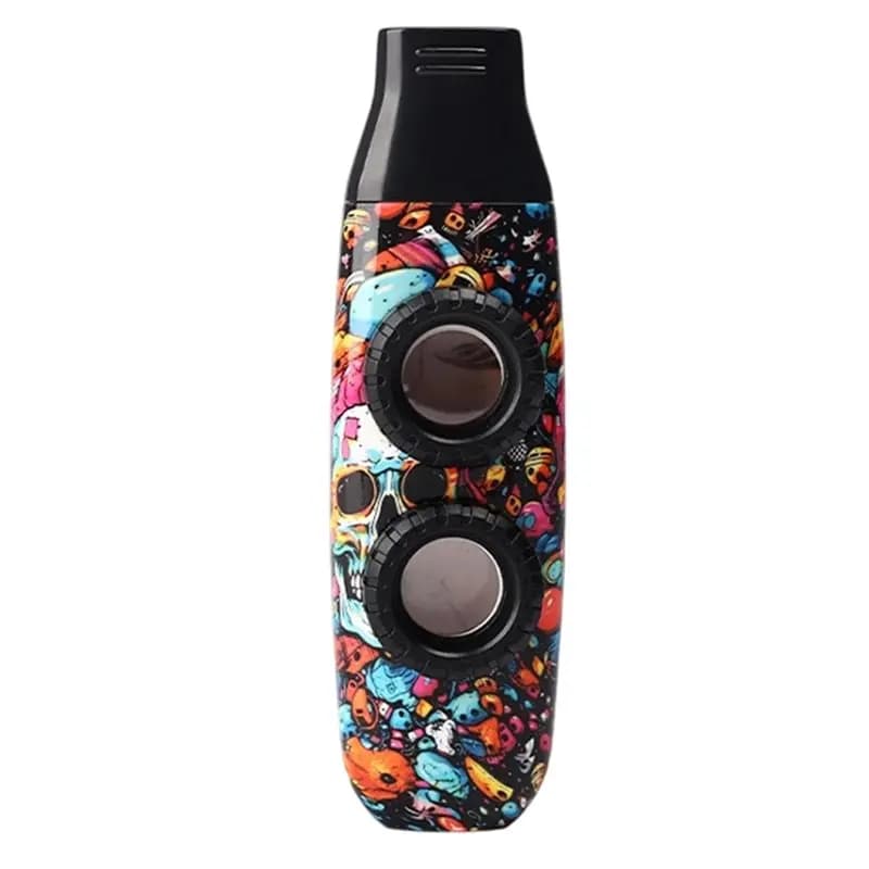 RTENTE-Dual Hole Kazoo Wind Instrument For Adults And Kids, Includes Kazoo Flute Diaphragms Suitable For Ukulele, Guitar