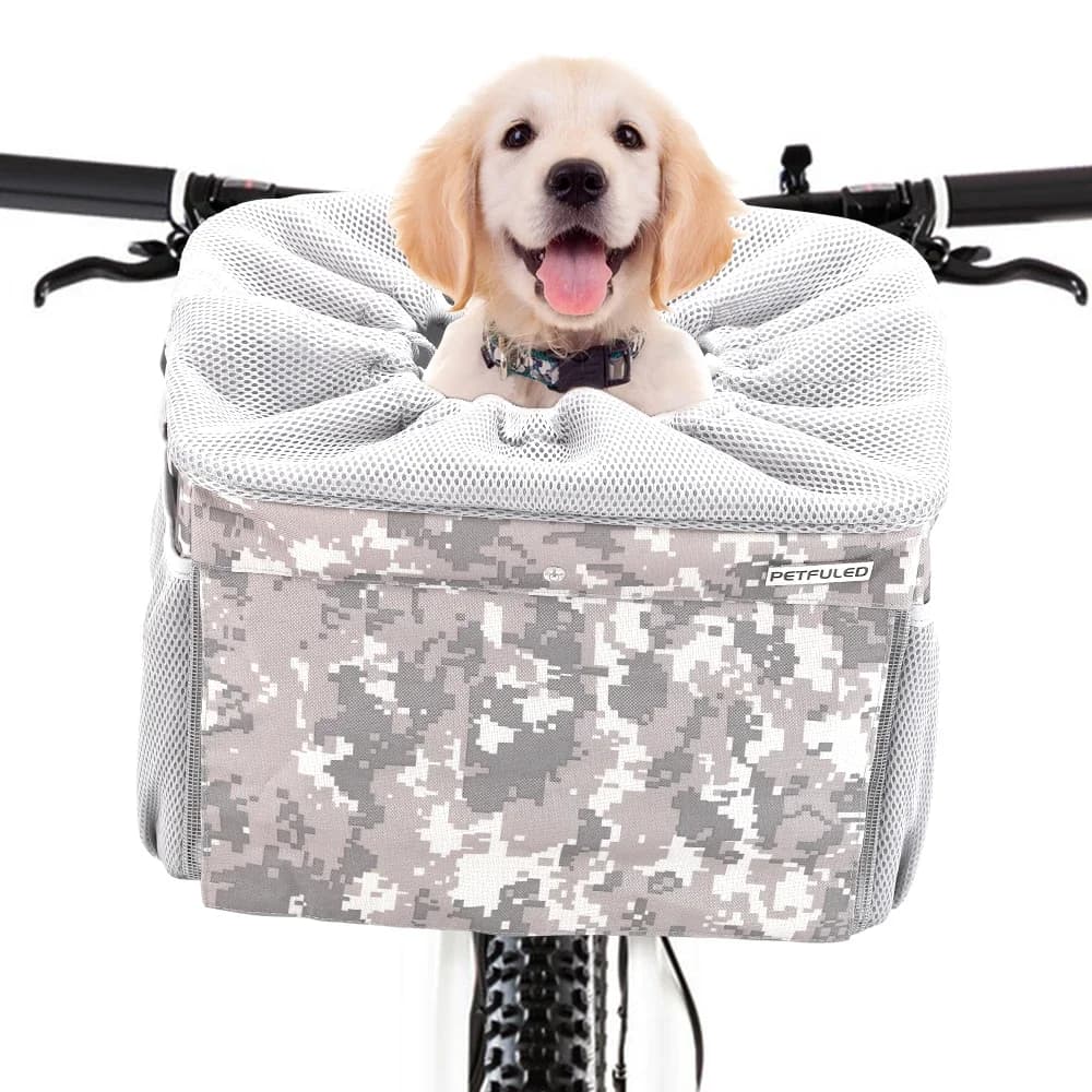 Cestino per bicicletta per cani da compagnia per manubrio della bici, cestino per bicicletta rimovibile Cestino per bicicletta per manubrio anteriore per cestino per animali domestici,