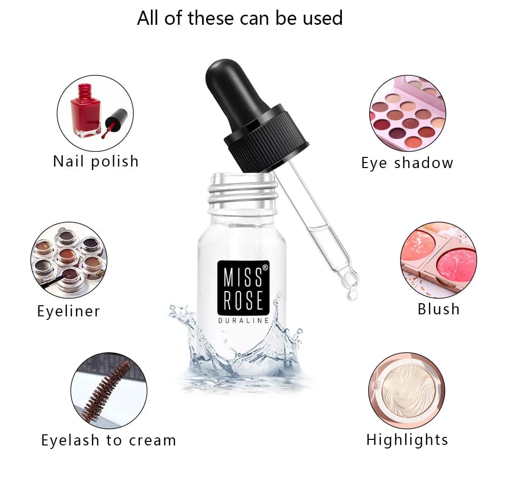 MISS ROSE Transparent Clear Eyeliner Dilated Cream Powder Makeup Oil For Nails Eyeliner Coloring Liquid Flood