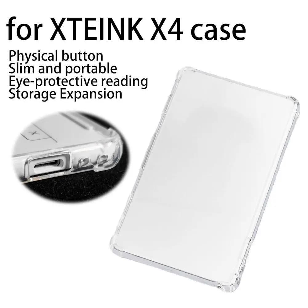 Clear Transparent Case for XTEINK X4 E-Book Reader Slim Portable Protective Cover with Shockproof Corners for XTEINK X4 Shell