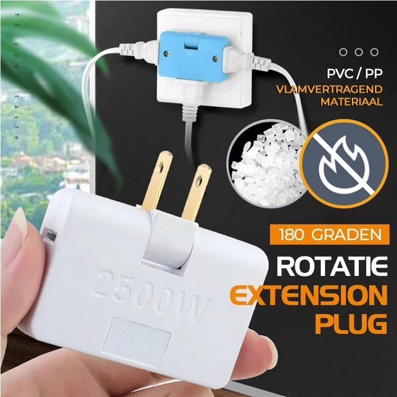 Rotatable Socket Adapter Three-in-One 180 Degree Extension Travel Wireless Power Socket Fast Charge Extended Charger Adapter