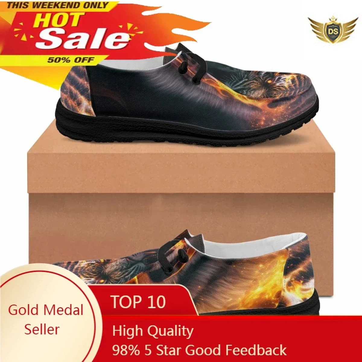Fashion Art Tiger Pattern Stampa 3D Scarpe basse casual da uomo Scarpe classiche in tela alla moda Mocassini da gentiluomo