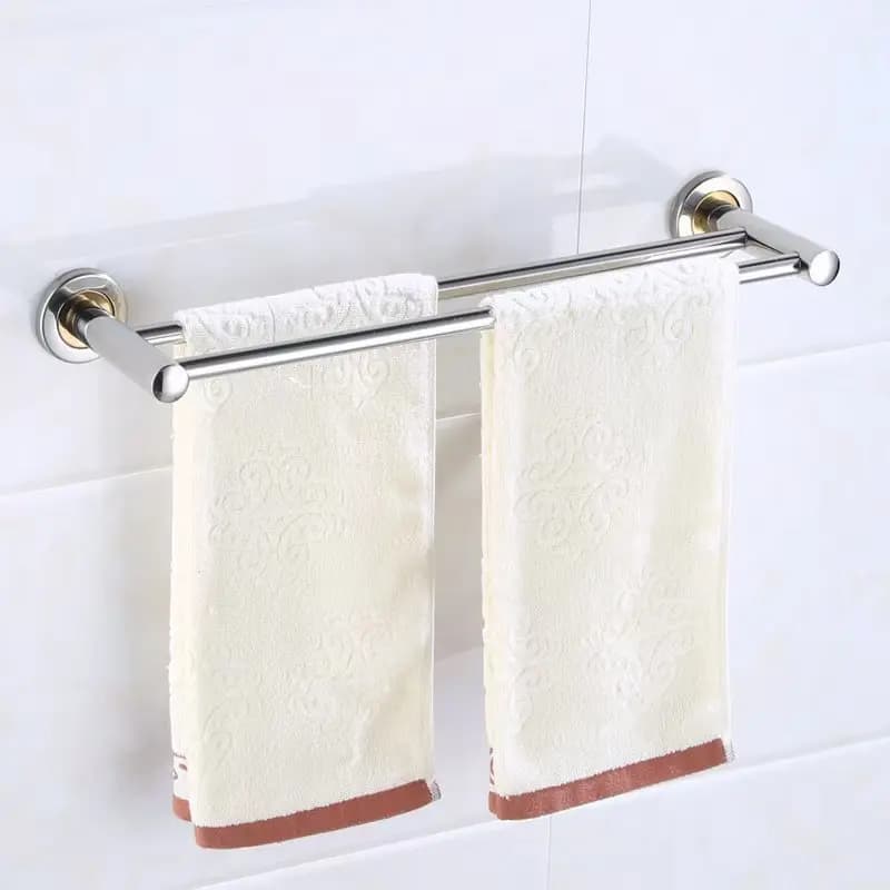 Porta asciugamani in acciaio inossidabile addensato alla moda per bagno, WC speciale per hotel, scaffale per bagno, asta singola, doppia asta
