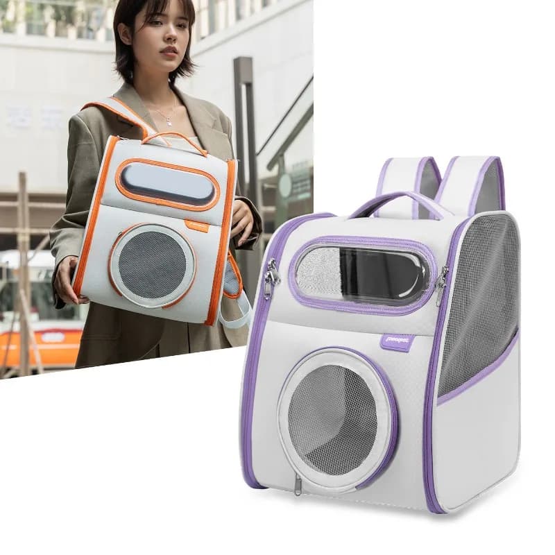 Breathable Large Capacity Cat Backpack Portable Travel Pet Carrier Bag Handbag Shoulder pet backpack
