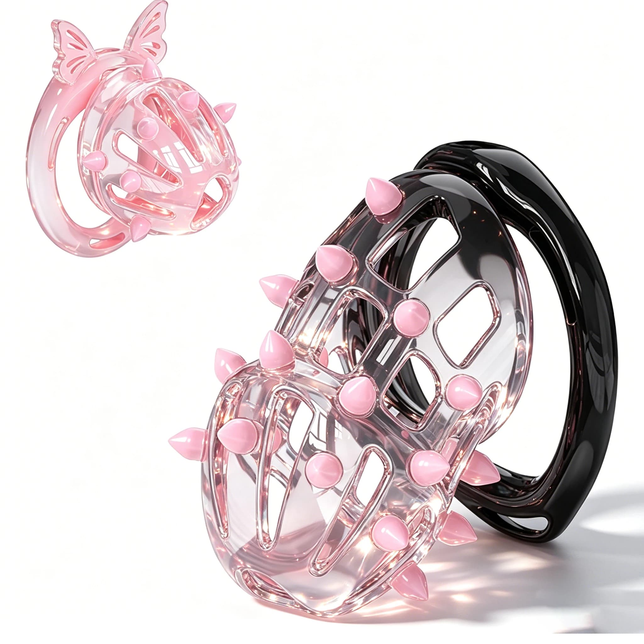 Chastity Cage with 4 Size Rings Penis Cage CB Lock Sissy Cock Cage Assistive Device with Catheter Sexy Toys for Men Erotic정조대18