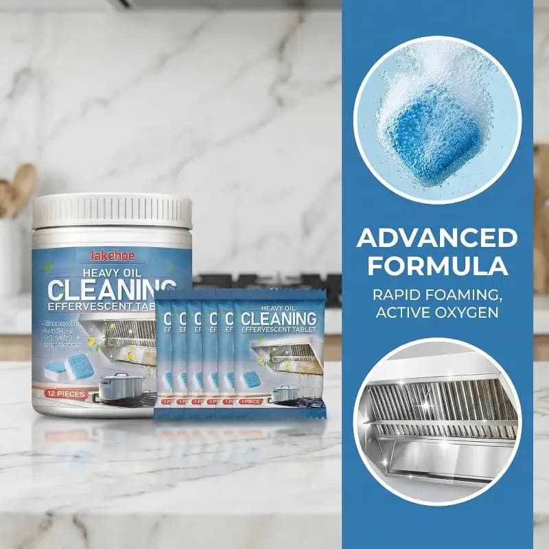 New Kitchen Degreaser Cleaning Tablets Kitchen Dirt and Grease Remover Oil Stain and Smoke Exhaust Machine Cleaning Tablets