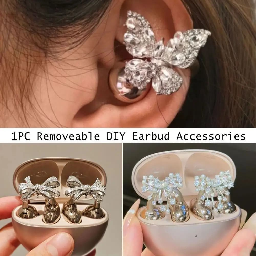 DIY Headphone Diameter Buckle Removable Decorative Clip for Headphone Decoration Zircone Earphone Accessories Easy to Install
