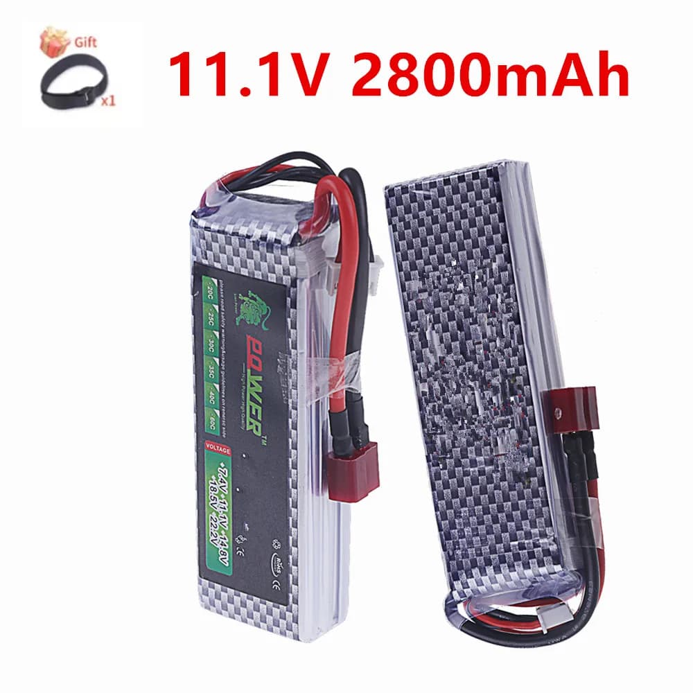 3S Rechargeable Lipo Battery 11.1V 2800mah 40C with T/XT60 Connector For RC Quadcopter Helicopter Car Boat Drones 40C-60C