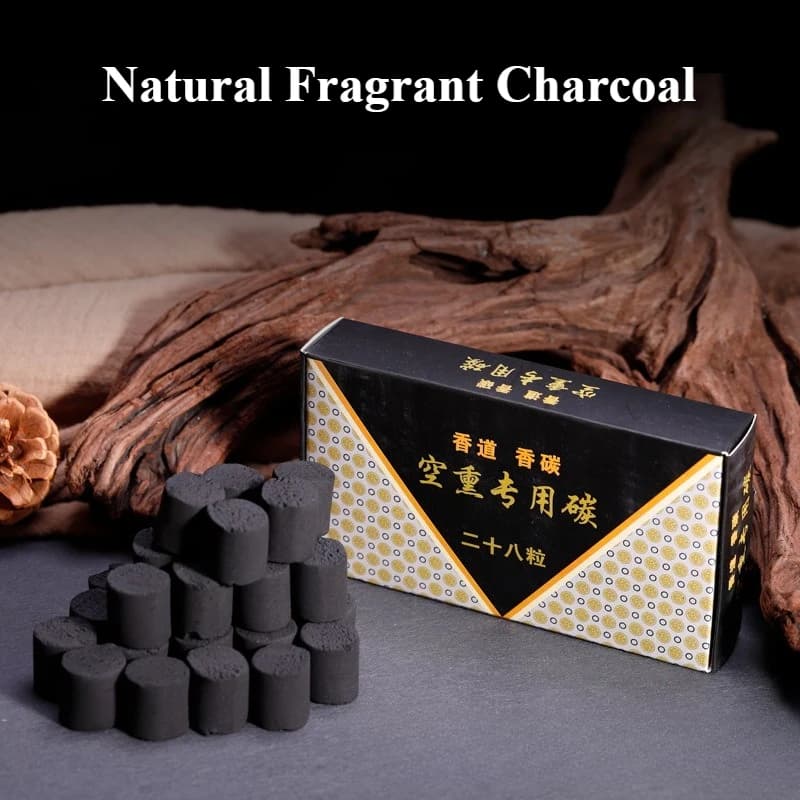 28 pezzi/scatola incenso naturale entry-level carbone isolamento antincendio aria incenso palla di carbone interni domestici deodorizzazione fresca
