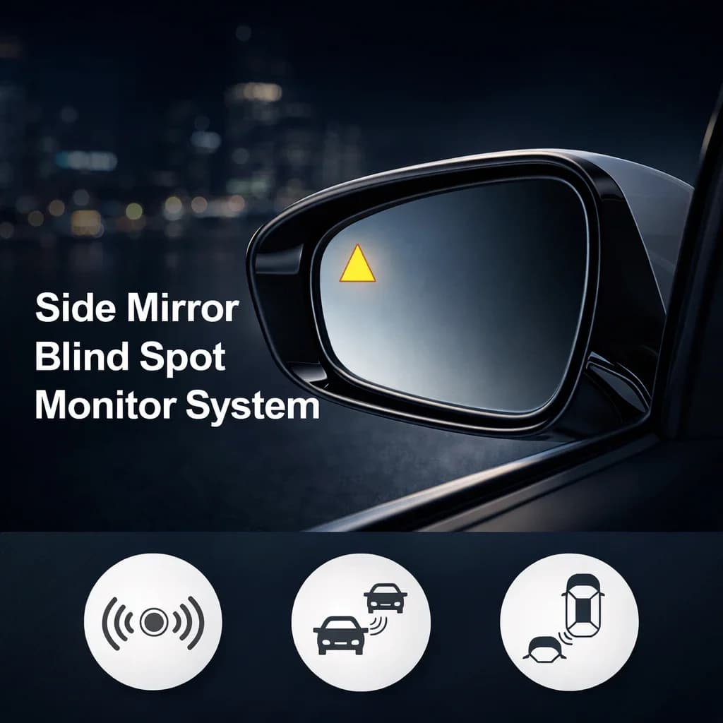 2026 for Tesla Model 3 Y 3 Highland New Y Juniper Anti-Dazzle Side Mirror Blind Spot Monitor 2025 with Bsm Function