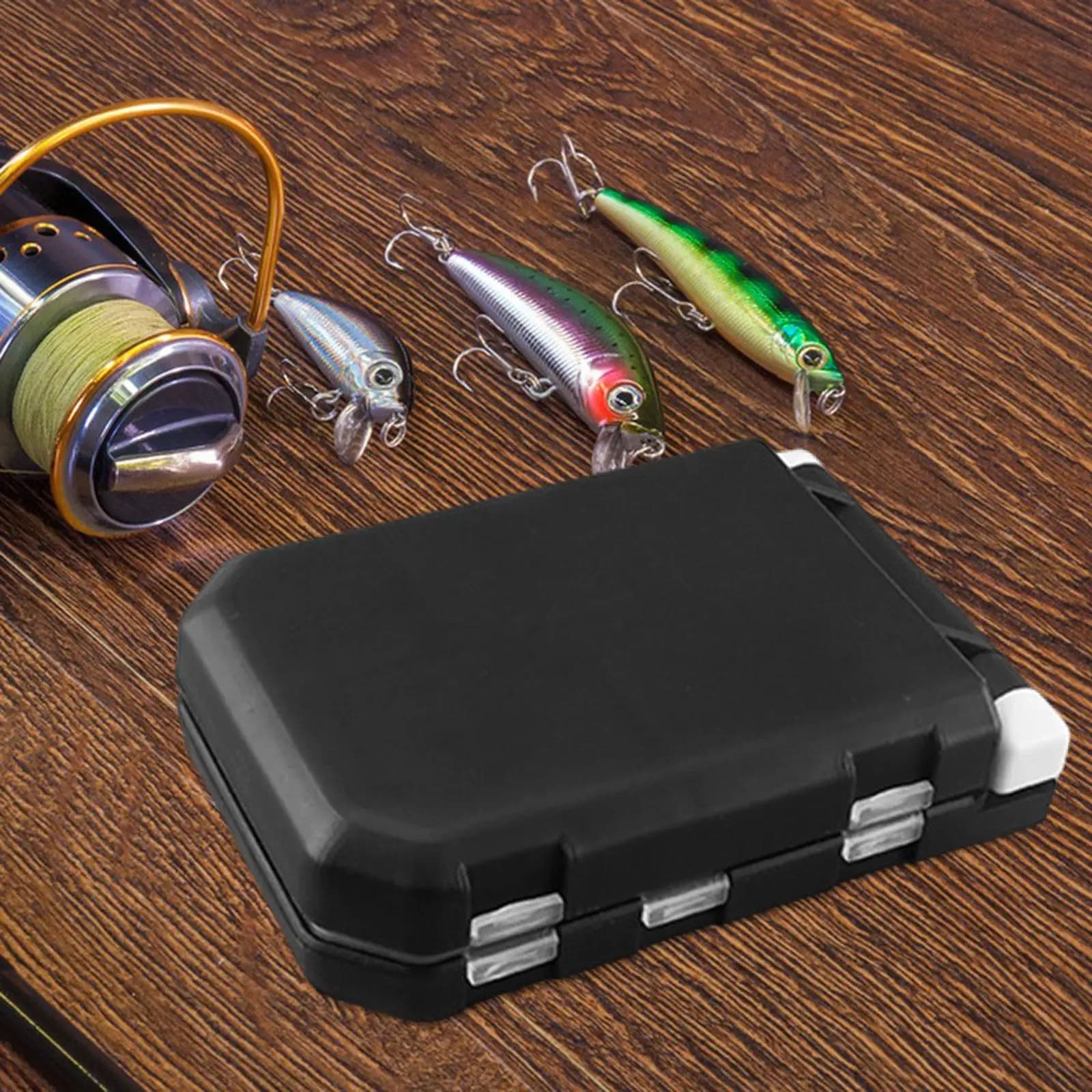 Waterproof Fishing Accessories Gear Box PP Tackle Organizer Double Sided Case for and Hooks