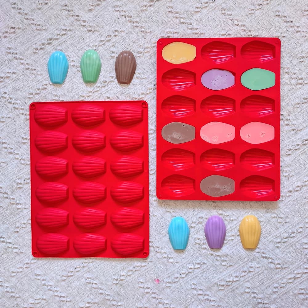 1pc creativo Madeline a forma di cioccolato stampo in silicone fai da te biscotti di ghiaccio budino dessert torta utensili da forno