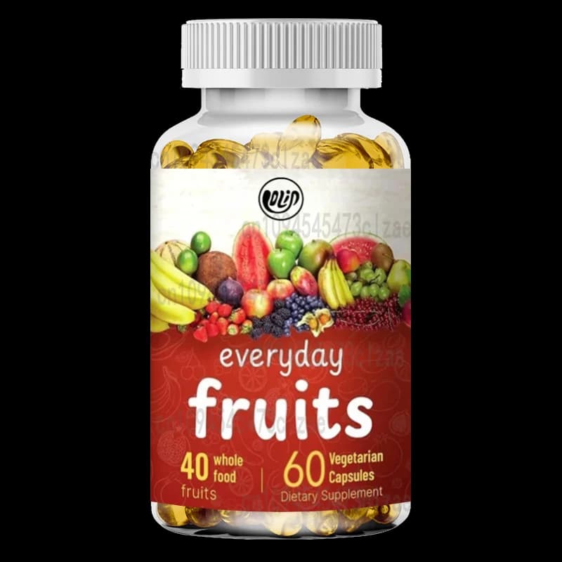 Fruit supplement -60 vegetarian capsules, 40 all fruit blends | Formula of fresh vitamin and superfood