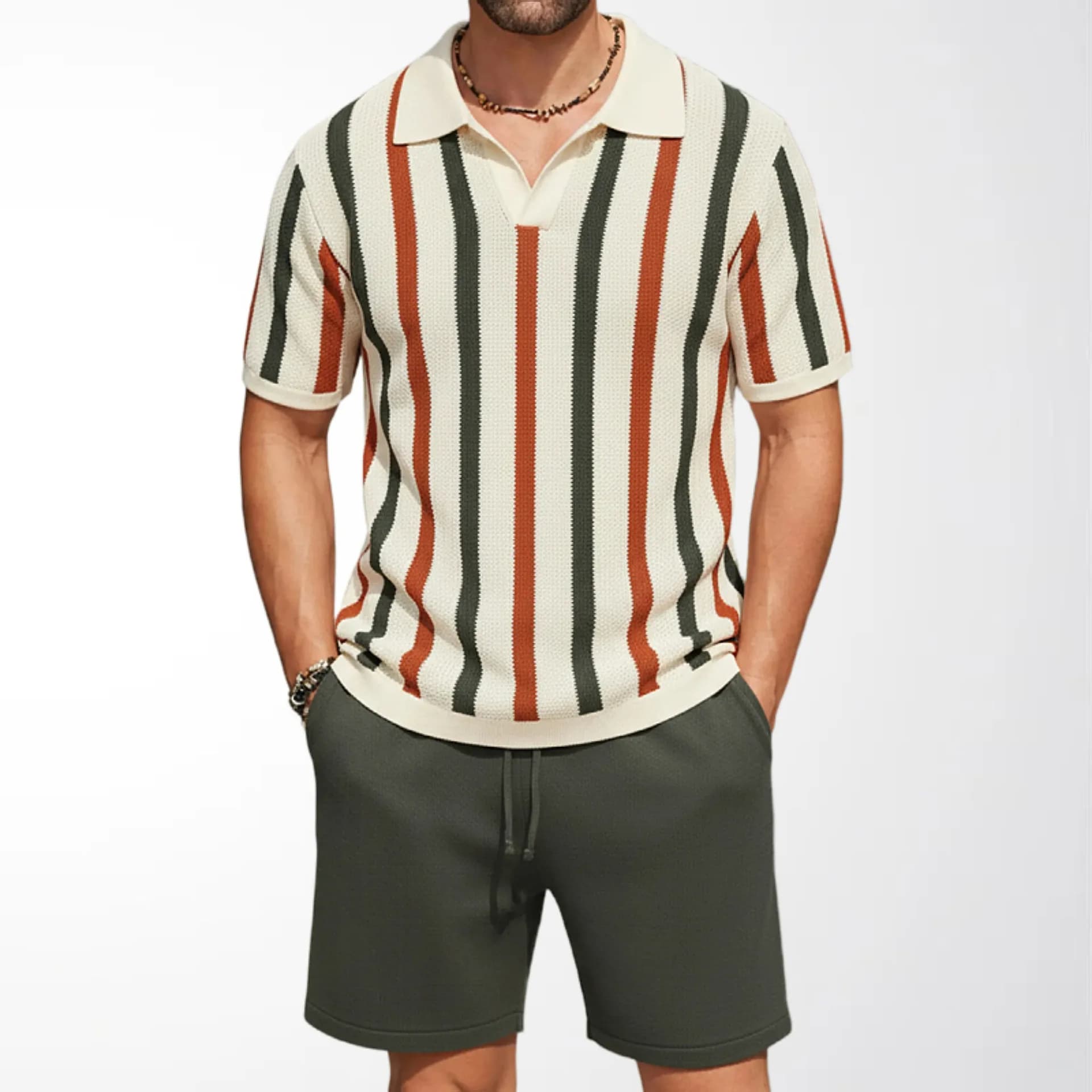 New Arrival for Men: Set Polo in Sleeves Court and Shorts in Jersey